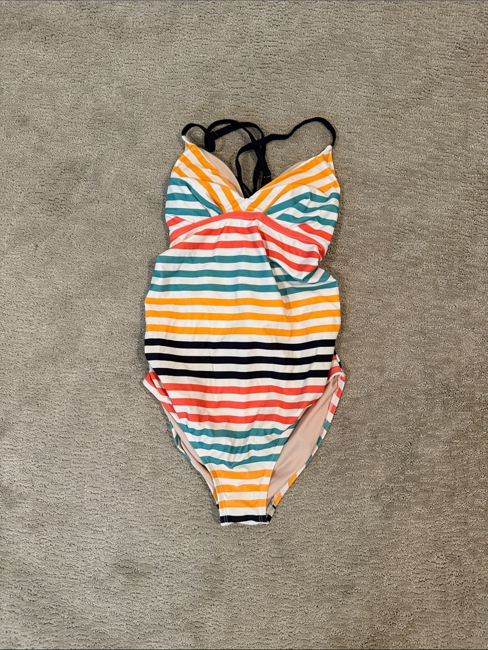Isabel Maternity by Ingrid & Isabel Multicolor Striped Kids One-Piece Swimsuit